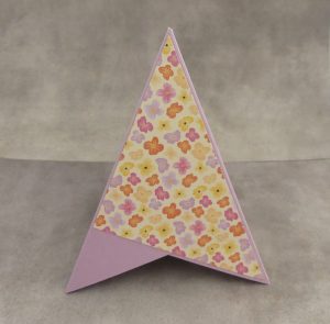 Tippikarte - Pyramidenkarte Teepee Karte Zeltkarte - Stiefmütterchen - Stampin' Up!